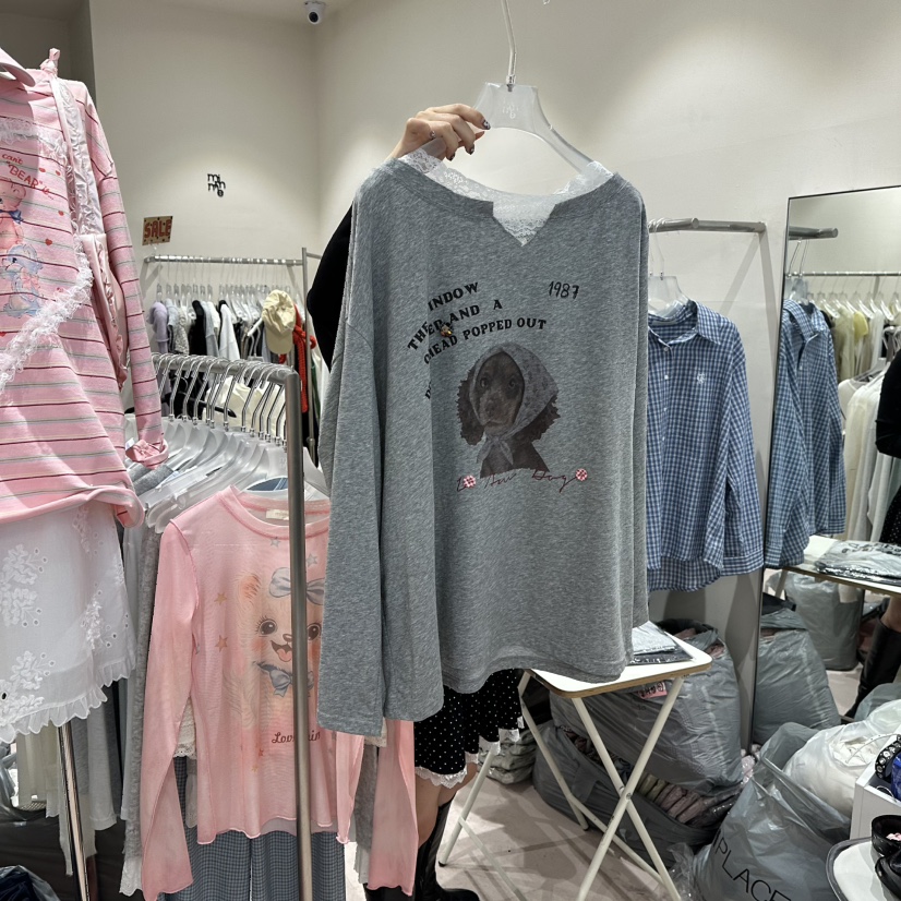 MIMME/LOOKK韓國東大門直郵女士新款熱賣職業人氣長袖T恤MIMME/LOOKK長袖T恤圖色2