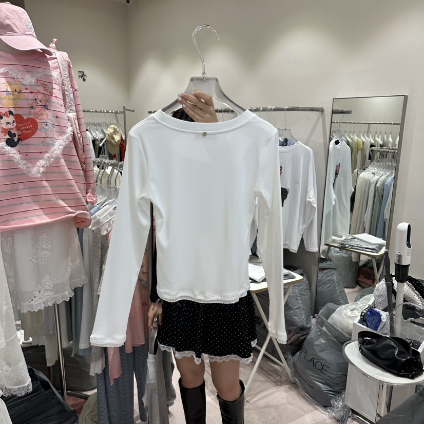 MIMME/LOOKK韓國東大門直郵女士新品人氣休閑熱賣長袖T恤MIMME/LOOKK長袖T恤