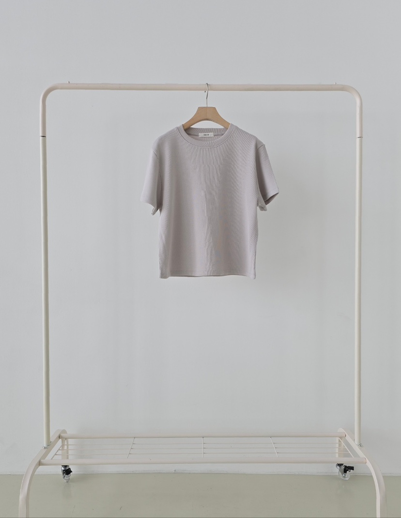 J SHOP韓國直郵實拍女士新款推薦職業休閑人氣T恤華夫格J_SHOPT恤圖色4