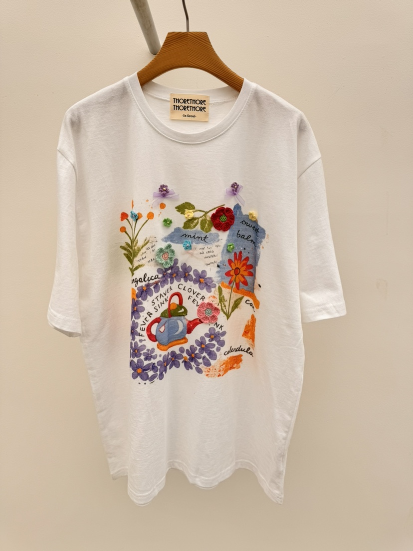 THORE韓國東大門直郵女裝新品時尚26春夏職業熱賣推薦T恤THORET恤圖色1