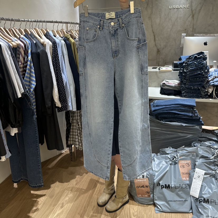 URBANE-P韓國直郵實拍女裝新品人氣時尚職業推薦熱賣牛仔褲URBANE-P牛仔褲圖色1