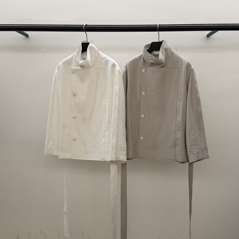 ID韓國東大門直郵女士新品熱賣26春夏休閑夾克含腰帶高領ID夾克