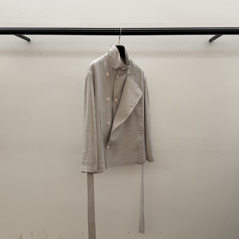 ID韓國東大門直郵女士新品熱賣26春夏休閑夾克含腰帶高領ID夾克圖色2