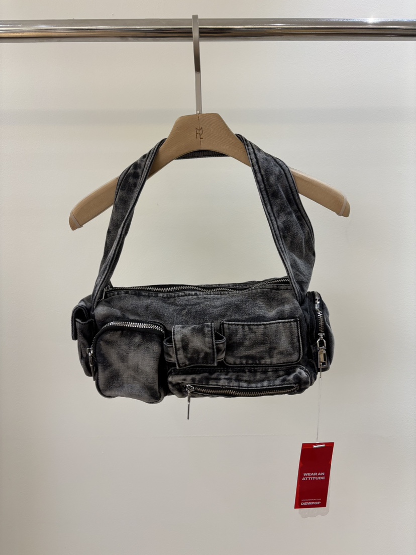 MUSHROOM-A韓國直郵女裝新款休閑熱賣時尚單肩斜跨包口袋MUSHROOM單肩/斜跨包圖色2