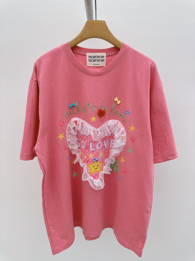 THORE韓國直郵實拍女裝新款26春夏職業熱賣時尚推薦休閑T恤THORET恤圖色2