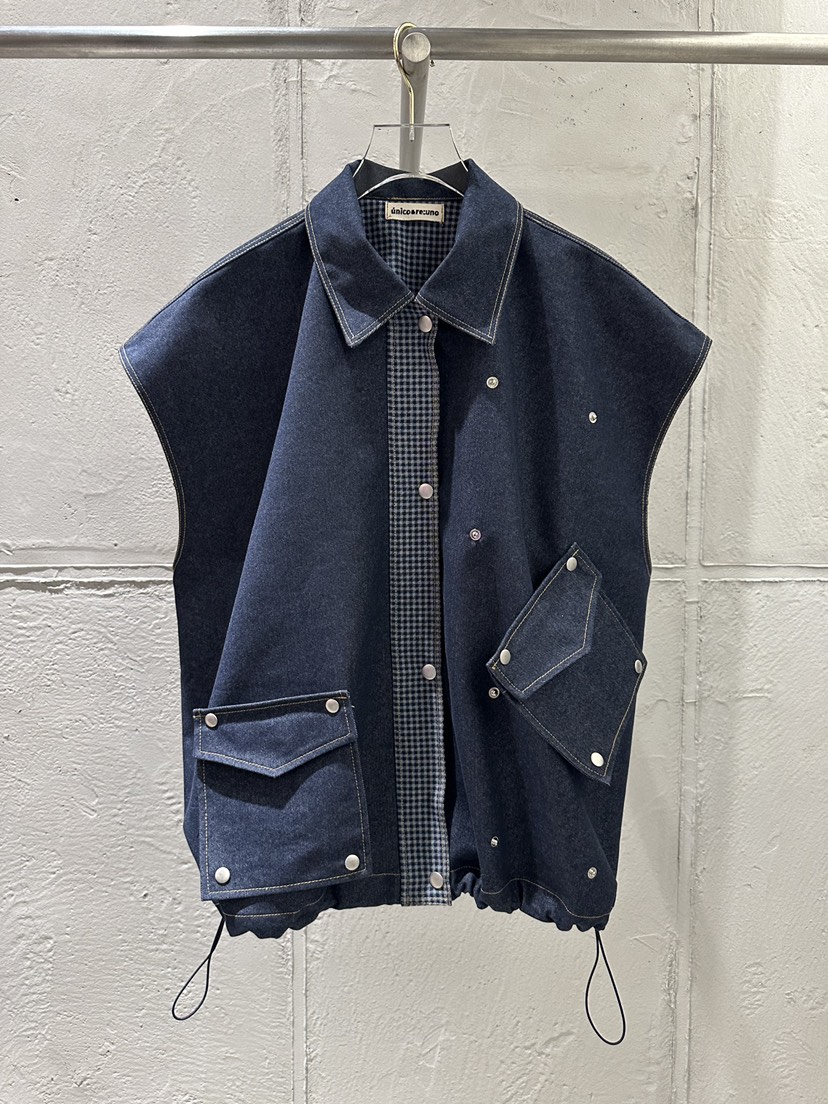 UNICO-p韓國東大門代購女士新品時尚26春夏職業馬甲格子UNICO馬甲圖色1