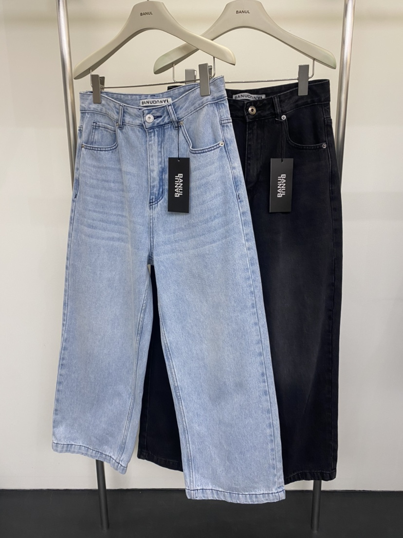 BANUL韓國直郵實拍女士新品推薦時尚休閑人氣26春夏牛仔褲BANUL牛仔褲