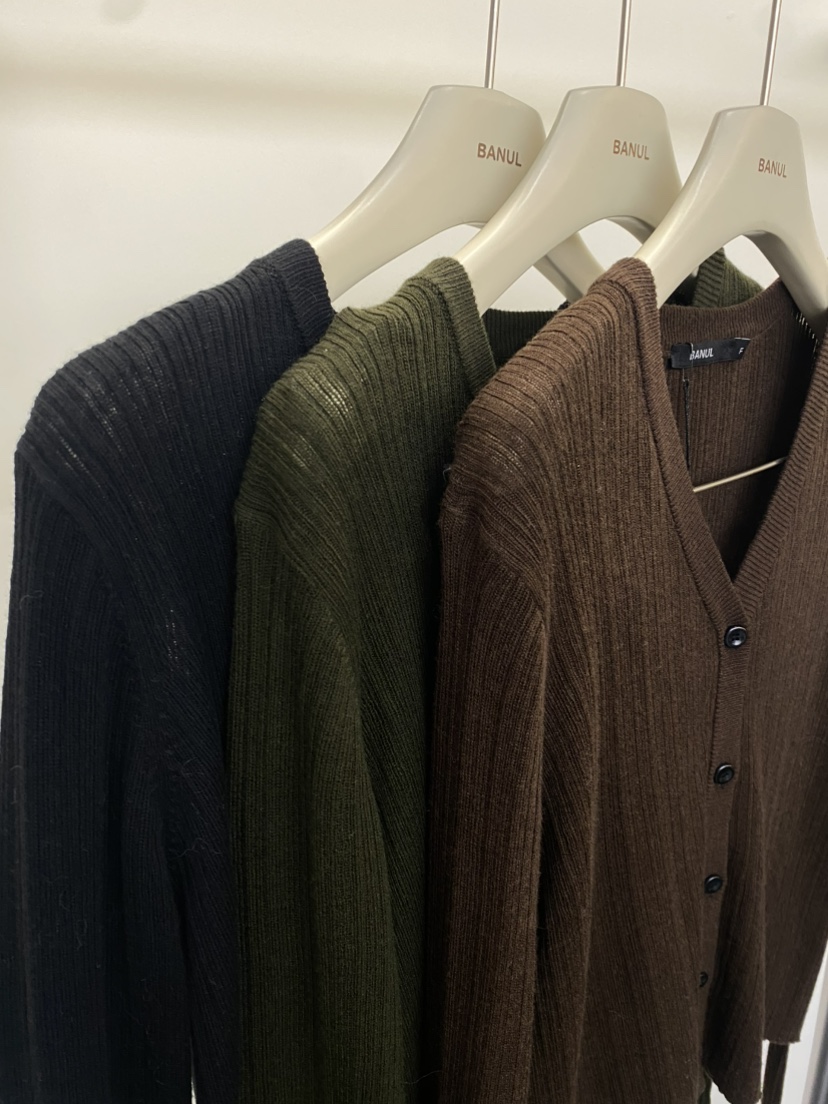 BANUL韓國代購女士新款休閑推薦時尚熱賣26春夏針織衫V領開衫BANUL針織衫