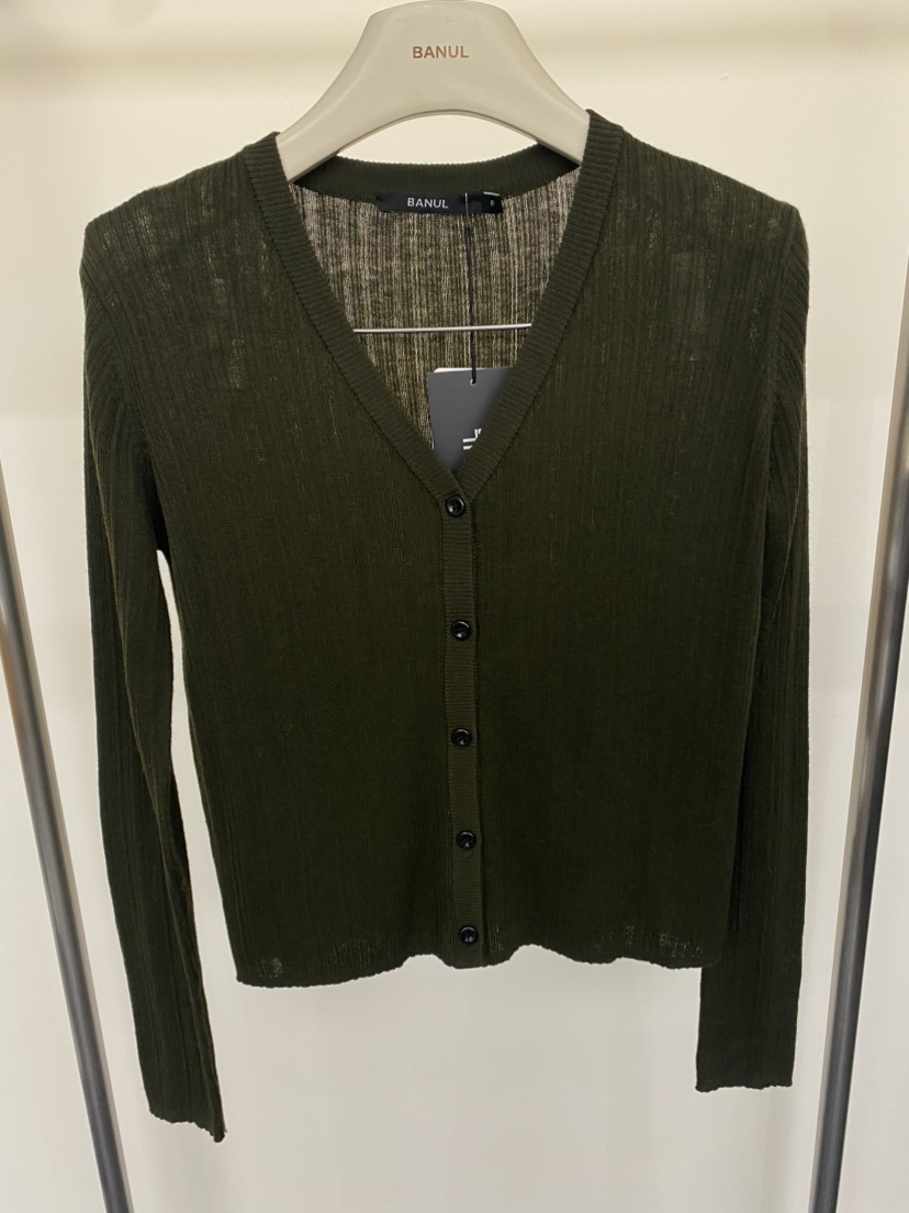 BANUL韓國代購女士新款休閑推薦時尚熱賣26春夏針織衫V領開衫BANUL針織衫圖色1