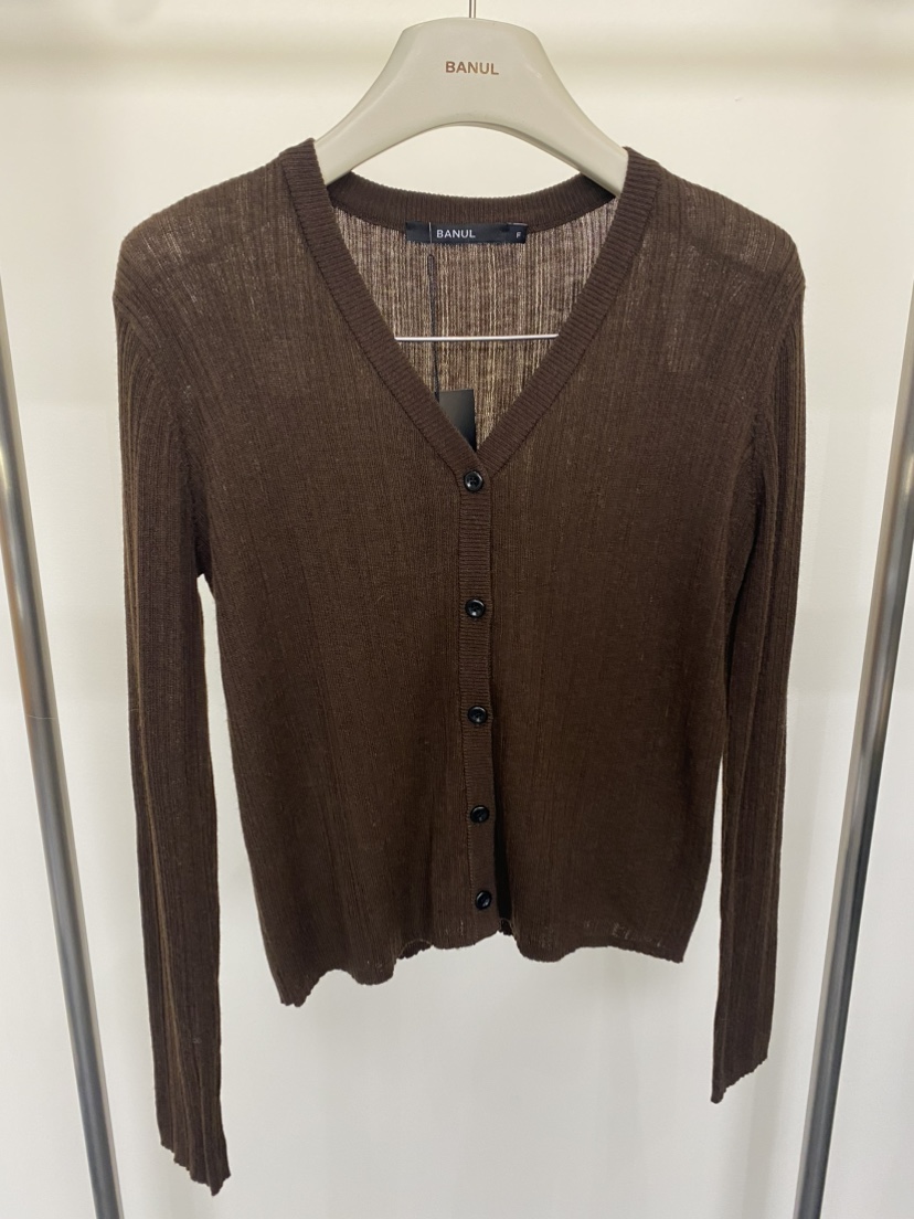 BANUL韓國代購女士新款休閑推薦時尚熱賣26春夏針織衫V領開衫BANUL針織衫圖色2