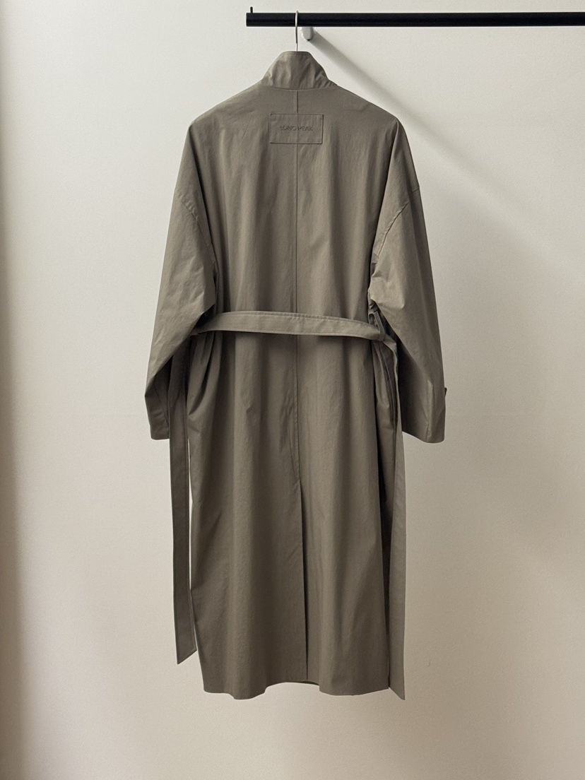 LONG PEAK韓國直郵女裝新款時尚熱賣人氣長款風衣含腰帶LONG PEAK長款風衣