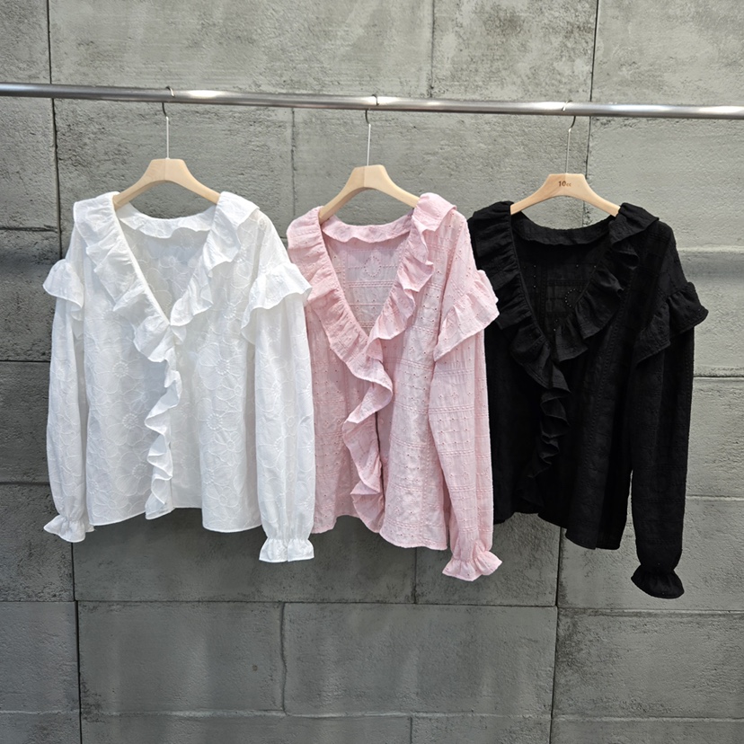 10CC韓國代購女裝新款休閑推薦時尚熱賣職業26春夏襯衫蕾絲衫10CC襯衫/蕾絲衫