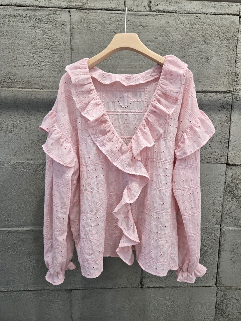 10CC韓國代購女裝新款休閑推薦時尚熱賣職業26春夏襯衫蕾絲衫10CC襯衫/蕾絲衫圖色1