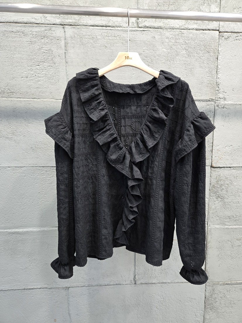 10CC韓國代購女裝新款休閑推薦時尚熱賣職業26春夏襯衫蕾絲衫10CC襯衫/蕾絲衫圖色2