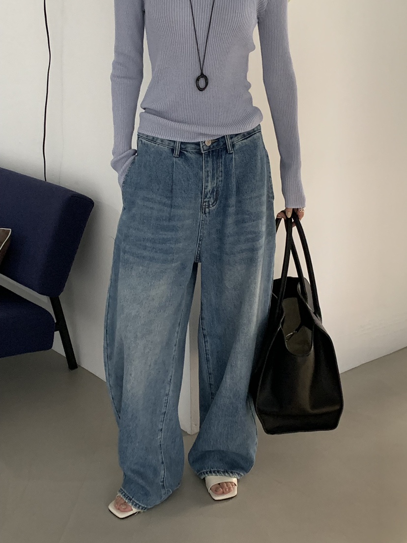 RIVER RAIN東大門實拍女士新款熱賣推薦26春夏職業牛仔褲RIVER RAIN牛仔褲