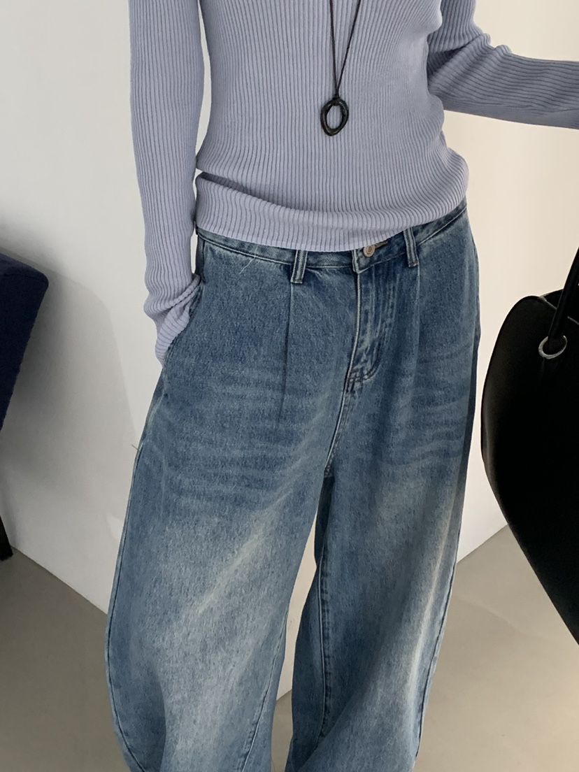 RIVER RAIN東大門實拍女士新款熱賣推薦26春夏職業牛仔褲RIVER RAIN牛仔褲