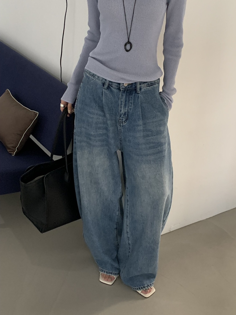 RIVER RAIN東大門實拍女士新款熱賣推薦26春夏職業牛仔褲RIVER RAIN牛仔褲