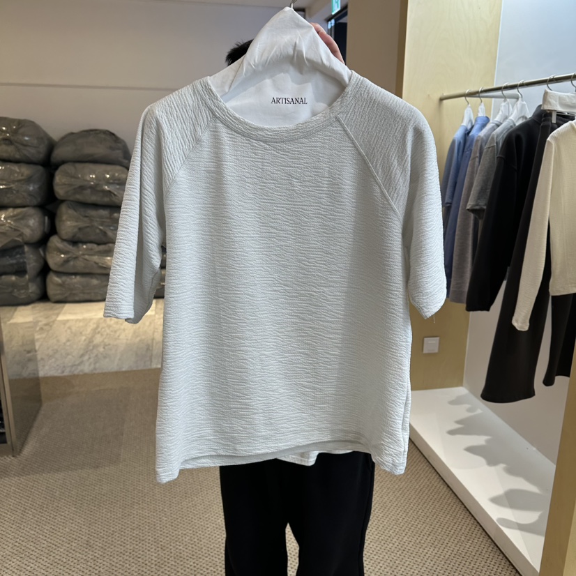 ARTISANAL韓國代購女裝新品人氣休閑熱賣職業T恤插肩袖船領ARTISANALT恤圖色2