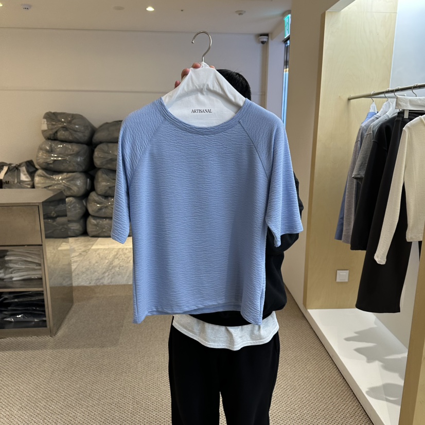 ARTISANAL韓國代購女裝新品人氣休閑熱賣職業T恤插肩袖船領ARTISANALT恤圖色3