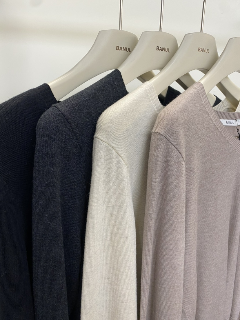 BANUL韓國代購女裝新款熱賣休閑真品推薦時尚針織衫V領柔軟BANUL針織衫