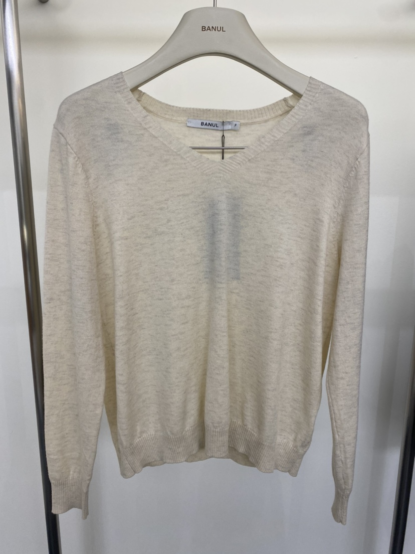 BANUL韓國代購女裝新款熱賣休閑真品推薦時尚針織衫V領柔軟BANUL針織衫圖色1