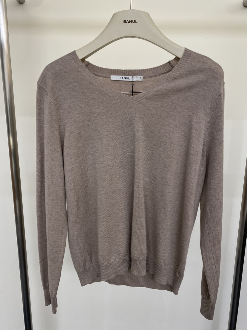 BANUL韓國代購女裝新款熱賣休閑真品推薦時尚針織衫V領柔軟BANUL針織衫圖色2