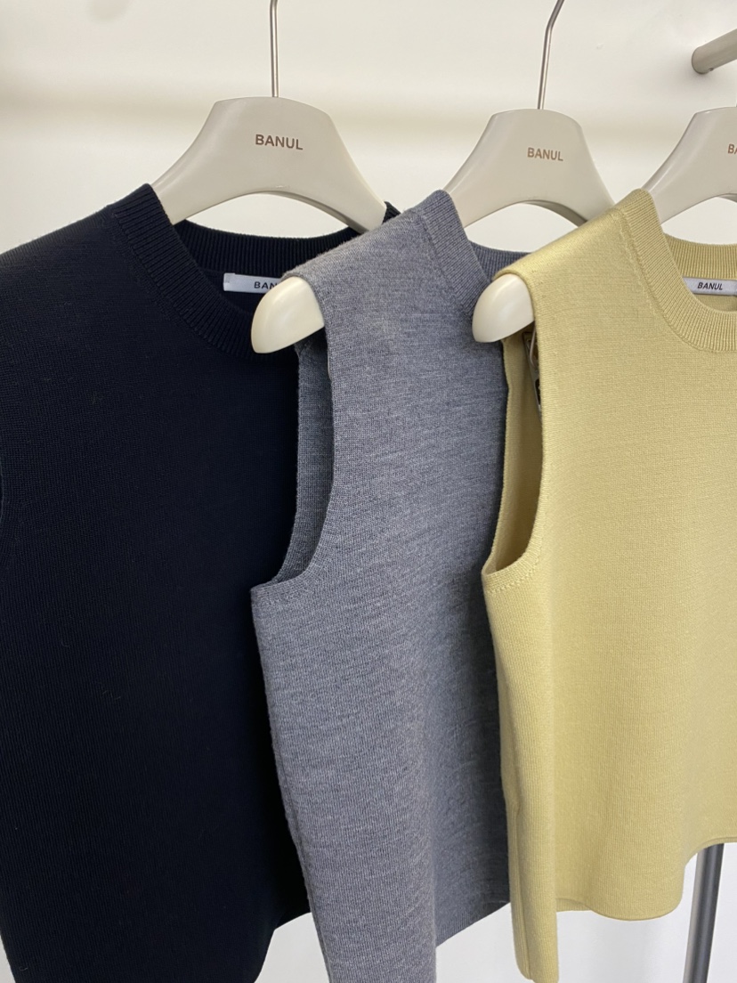 BANUL韓國直郵女裝新品人氣時尚26春夏職業休閑吊帶背心羊毛BANUL吊帶/背心