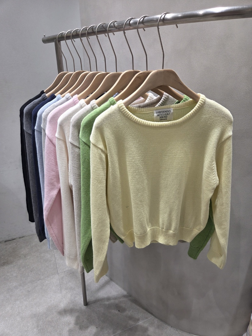 EVERCOMMERCE METICULOUSLY DESIGNED韓國直郵女裝新款26春夏針織衫棉EVERCOMMERCE METICULOUSLY DESIGNED針織衫