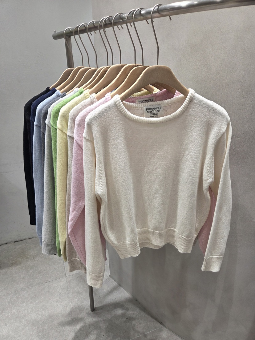 EVERCOMMERCE METICULOUSLY DESIGNED韓國直郵女裝新款26春夏針織衫棉EVERCOMMERCE METICULOUSLY DESIGNED針織衫