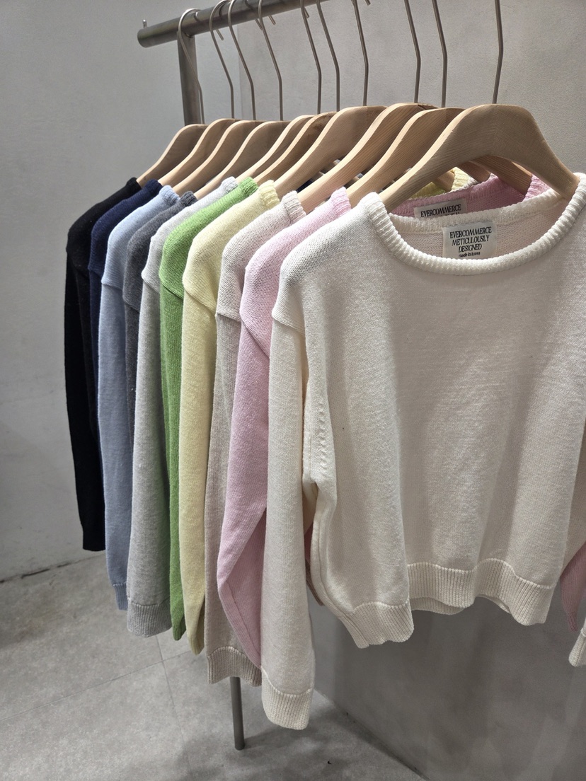 EVERCOMMERCE METICULOUSLY DESIGNED韓國直郵女裝新款26春夏針織衫棉EVERCOMMERCE METICULOUSLY DESIGNED針織衫