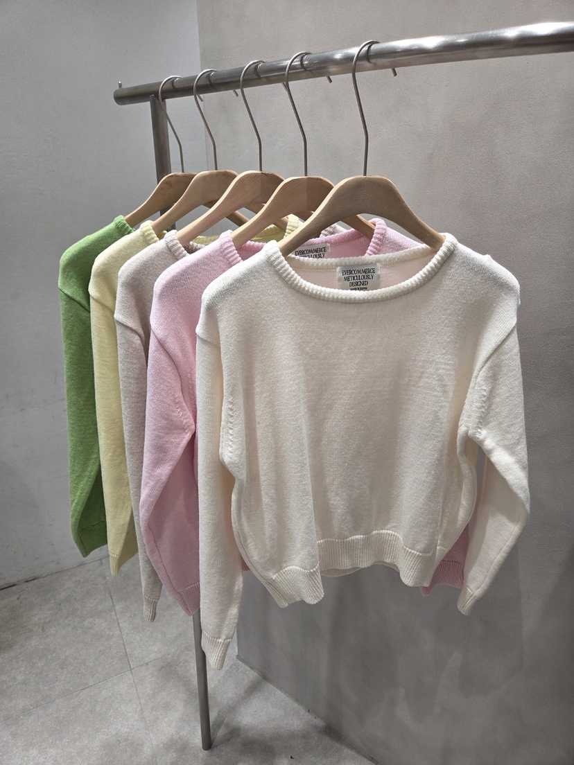 EVERCOMMERCE METICULOUSLY DESIGNED韓國直郵女裝新款26春夏針織衫棉EVERCOMMERCE METICULOUSLY DESIGNED針織衫