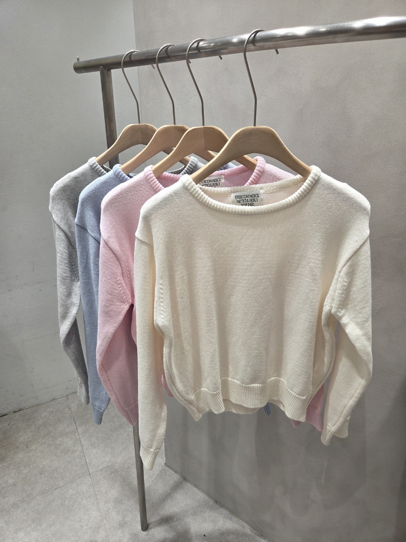 EVERCOMMERCE METICULOUSLY DESIGNED韓國直郵女裝新款26春夏針織衫棉EVERCOMMERCE METICULOUSLY DESIGNED針織衫