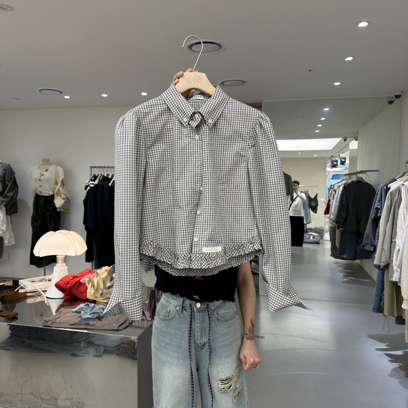 VAULT韓國直郵女士新款休閑時尚26春夏推薦熱賣襯衫蕾絲衫VAULT襯衫/蕾絲衫圖色2