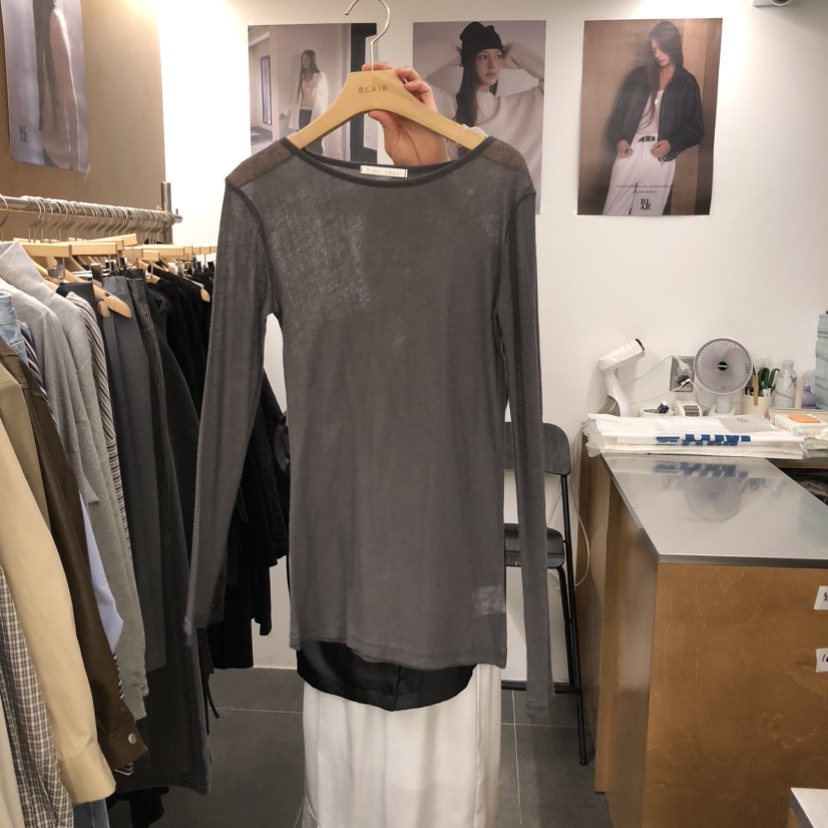 BLAIR東大門實拍女裝新品熱賣休閑時尚26春夏真品長袖T恤BLAIR seoul長袖T恤圖色2
