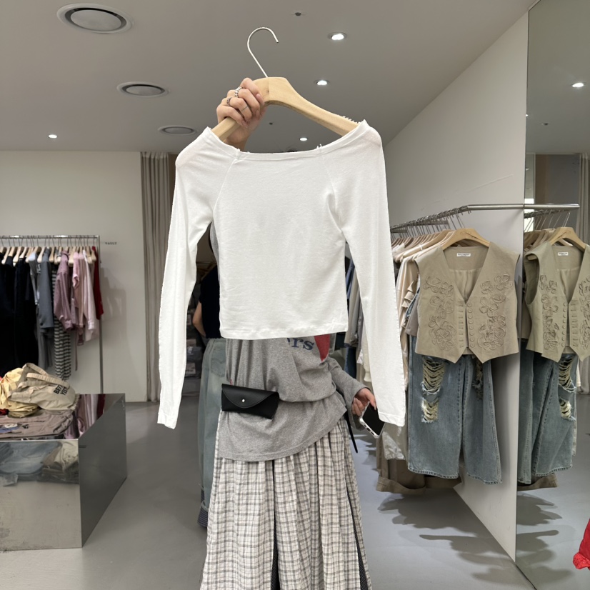 VAULT東大門實拍女裝新款職業時尚真品26春夏推薦長袖T恤VAULT長袖T恤