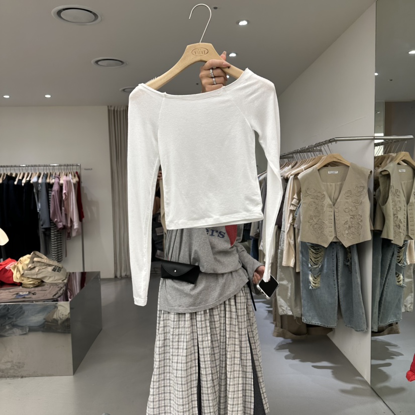 VAULT東大門實拍女裝新款職業時尚真品26春夏推薦長袖T恤VAULT長袖T恤圖色1