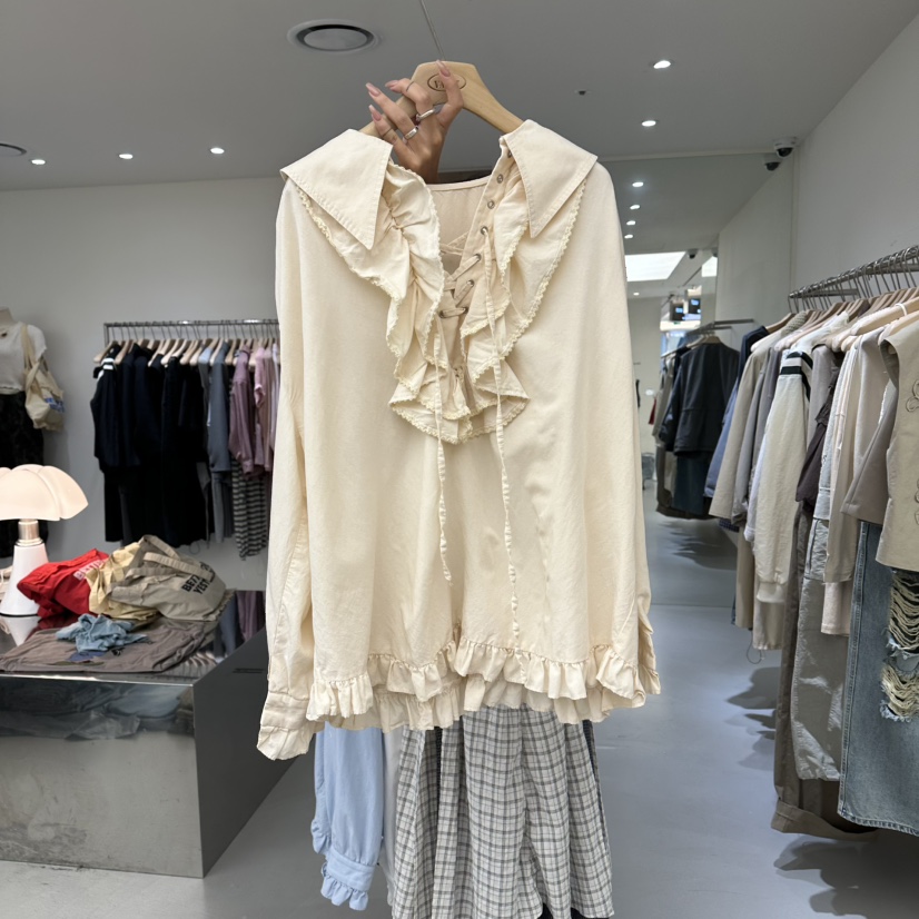 VAULT東大門實拍女士新款休閑真品熱賣時尚職業襯衫蕾絲衫VAULT襯衫/蕾絲衫圖色1