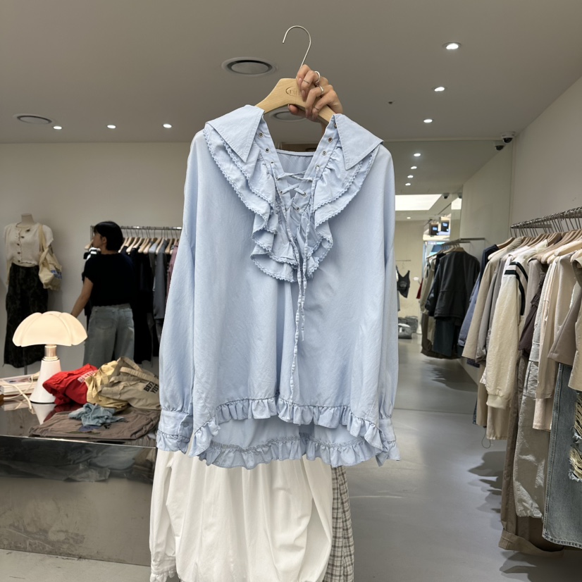 VAULT東大門實拍女士新款休閑真品熱賣時尚職業襯衫蕾絲衫VAULT襯衫/蕾絲衫圖色2