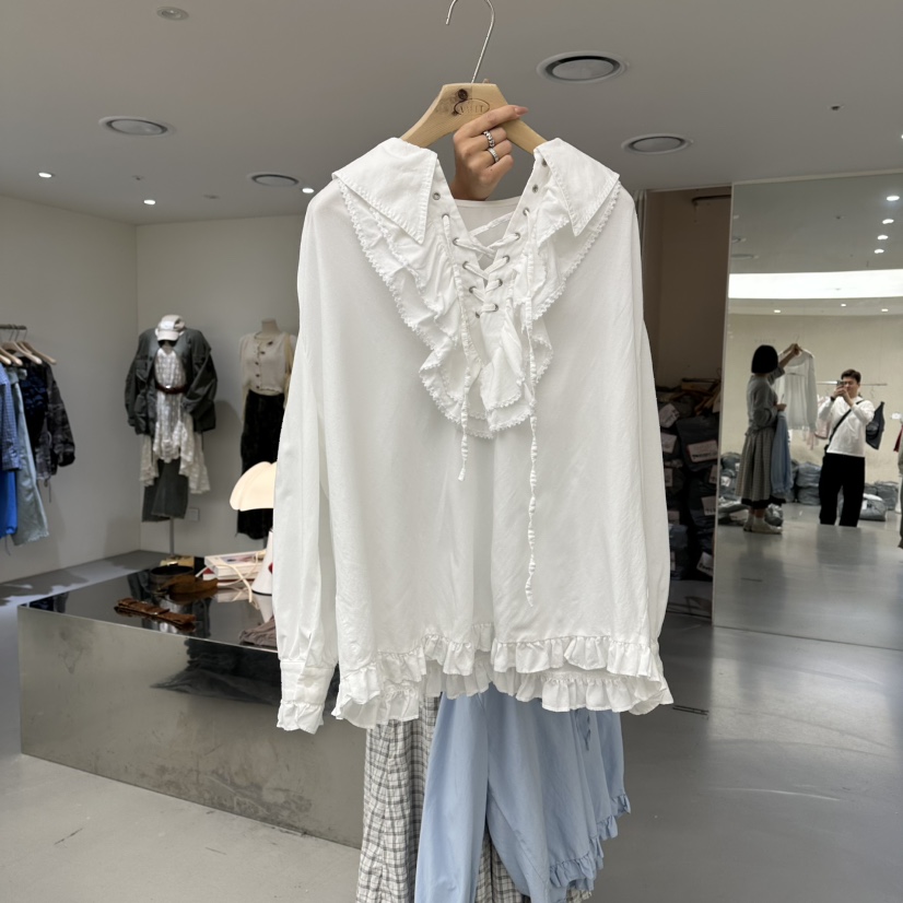 VAULT東大門實拍女士新款休閑真品熱賣時尚職業襯衫蕾絲衫VAULT襯衫/蕾絲衫圖色3