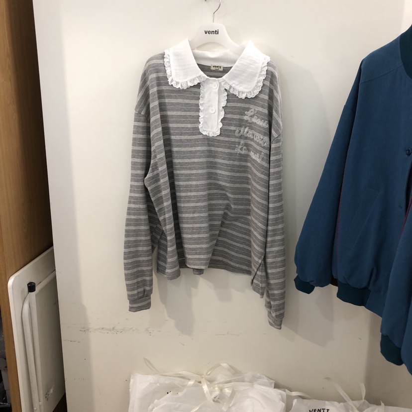 VENTI東大門直郵女士新品時尚人氣休閑推薦職業真品長袖T恤VENTI長袖T恤圖色1