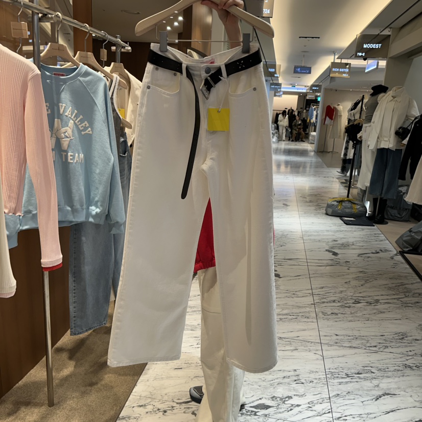 REPERTORY韓國代購女士新品職業26春夏休閑褲不含腰帶棉布REPERTORY休閑褲圖色1