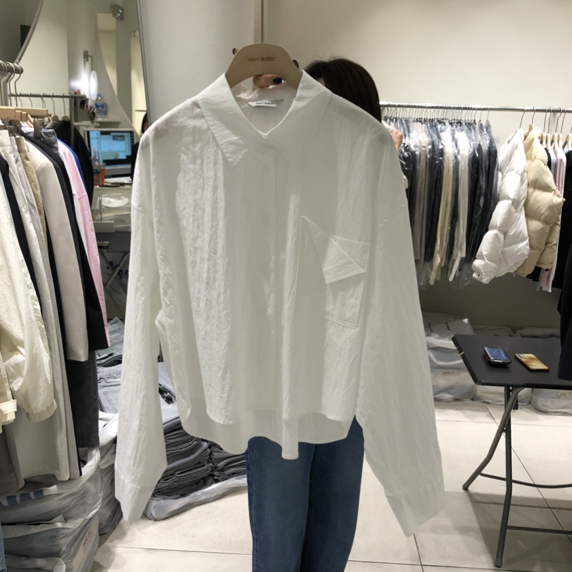 NAVYBURST韓國代購女裝新款時尚真品人氣休閑推薦襯衫蕾絲衫NAVY BURST襯衫/蕾絲衫圖色1