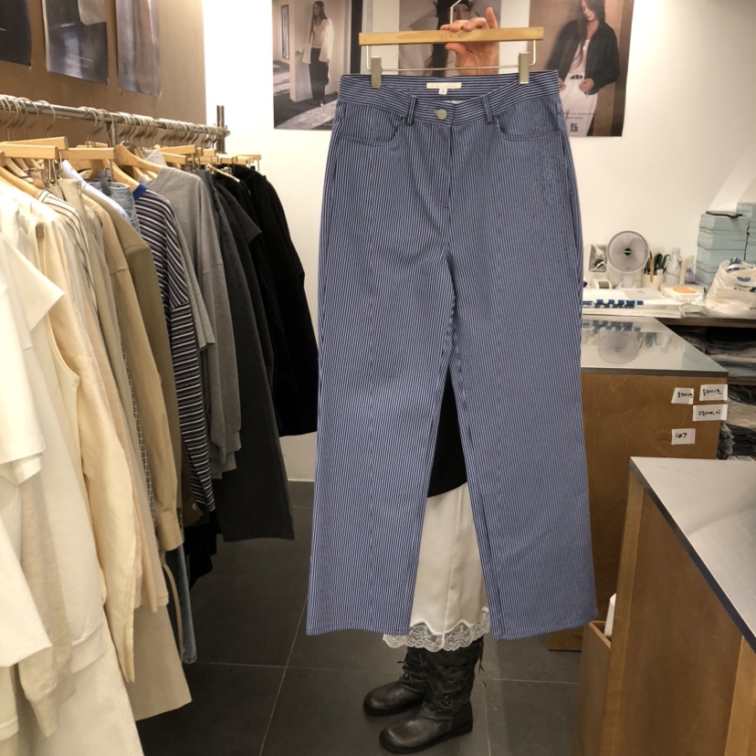 BLAIR韓國直郵女裝新款推薦休閑熱賣26春夏職業休閑褲條紋BLAIR seoul休閑褲圖色1