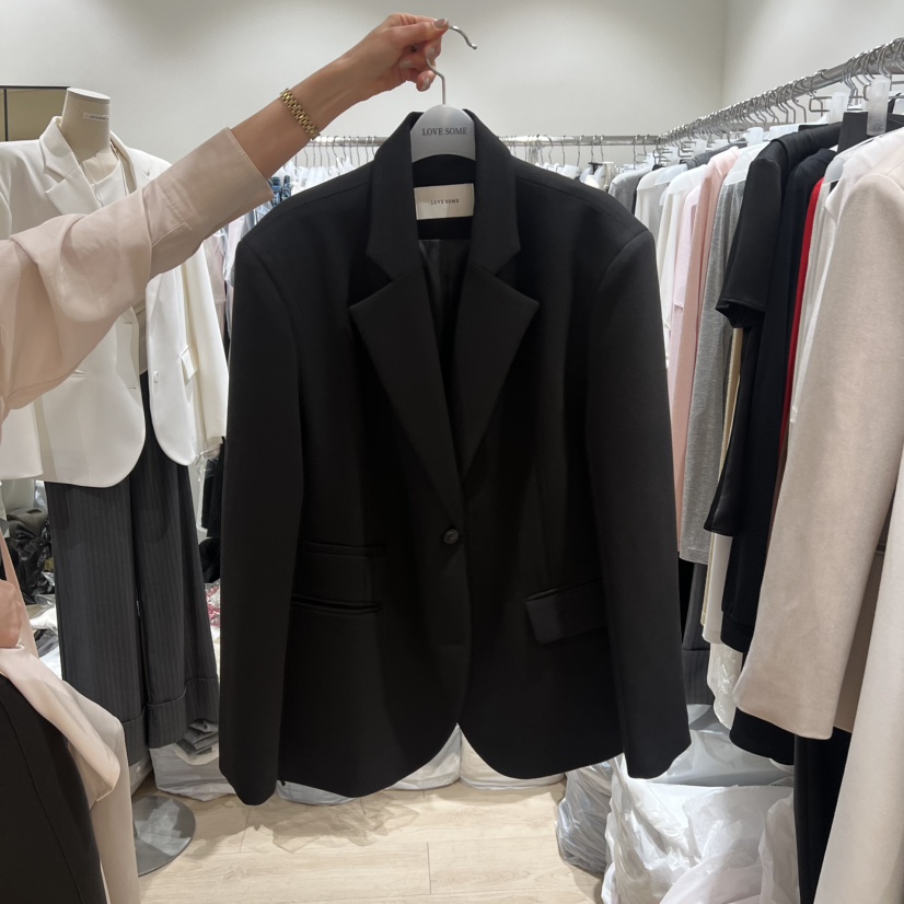 LOVE SOME韓國直郵女士新品推薦休閑熱賣26春夏夾克雙扣夾克LOVE SOME夾克圖色3