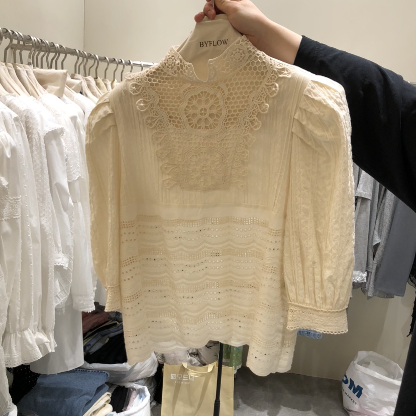 BY FLOW東大門實拍女士新品26春夏熱賣職業休閑襯衫蕾絲衫BY FLOW襯衫/蕾絲衫圖色1