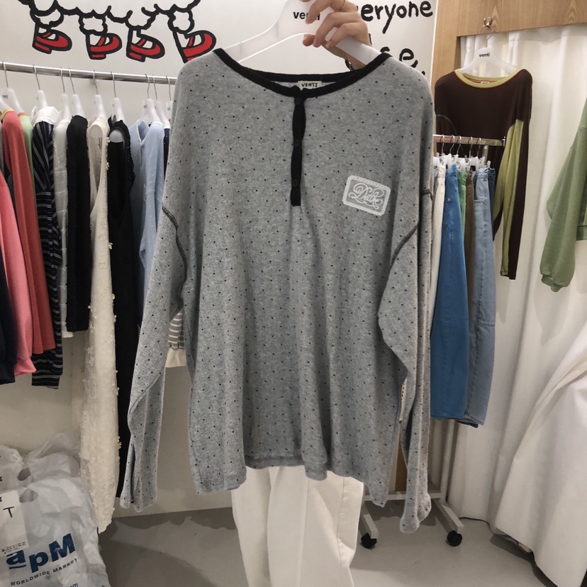 VENTI韓國直郵女士新款時尚人氣26春夏職業休閑推薦長袖T恤VENTI長袖T恤圖色1