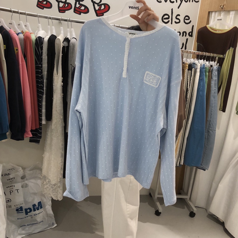 VENTI韓國直郵女士新款時尚人氣26春夏職業休閑推薦長袖T恤VENTI長袖T恤圖色2