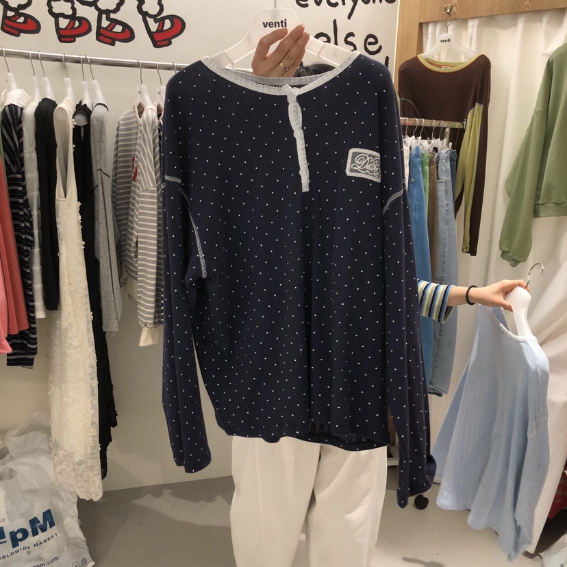 VENTI韓國直郵女士新款時尚人氣26春夏職業休閑推薦長袖T恤VENTI長袖T恤圖色3