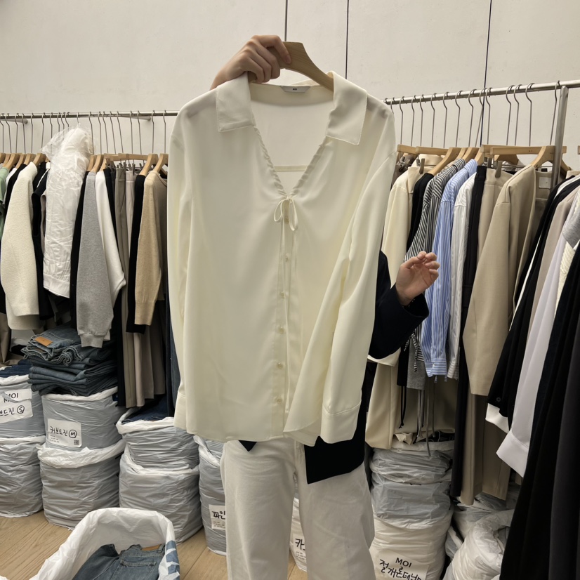 MOI-A東大門代購女裝新款人氣時尚真品休閑職業襯衫蕾絲衫MOI-A襯衫/蕾絲衫圖色1