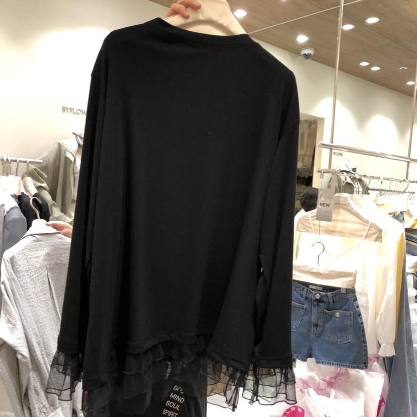 BY FLOW東大門實拍女裝新品時尚真品推薦人氣熱賣長袖T恤BY FLOW長袖T恤